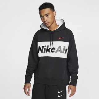 Hanorace Nike Air Fleece Pullover Barbati Negrii Albi Negrii Rosii | KJEU-12895